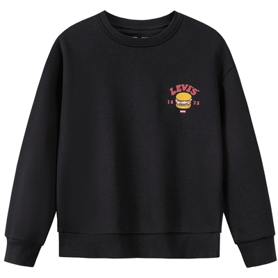【加绒】Levis李维斯儿童卫衣男童圆领长袖2025冬装童装套头女童
