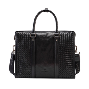 暇步士公文包男真皮横款大容量手提包高档商务通勤包上班电脑包男