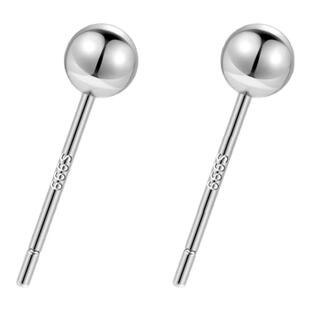 999纯银圆珠耳钉男高级感养耳洞耳骨钉个性简约潮男生耳环耳饰女