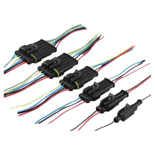 2P汽车线束插头防水连接器HID插头插座 公母对接头2芯孔对接插件