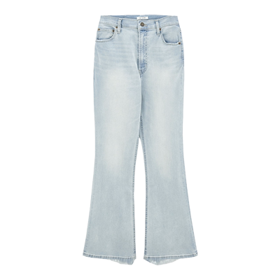 SLY简约通勤风浅蓝色微喇牛仔裤