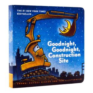 晚安建筑工地 纸板书 Goodnight Goodnight Construction Site 英文原版绘本 儿童启蒙认知撕不烂纸板书图画故事书 睡前故事绘本