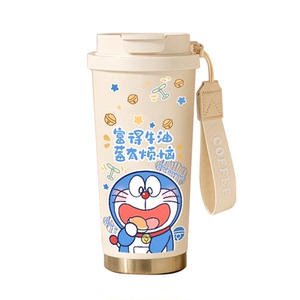 哆啦A梦卡通插画不锈钢保温杯