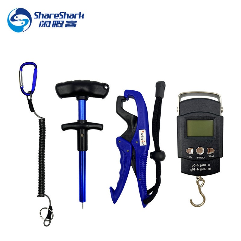 便携式T型取钩器鱼器器铝合金控用品称重器脱钩绳子渔具套装