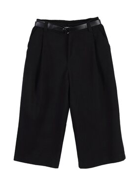 暗黑腰带男士呢料休闲裤八分裤