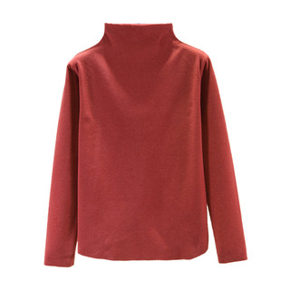 半高领双面德绒打底衫女秋冬季大码保暖长袖T恤加绒加厚内搭上衣