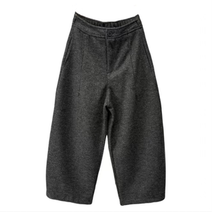 羊绒九分奶奶裤女加绒加厚冬季新款小个子宽松显瘦直筒休闲萝卜裤