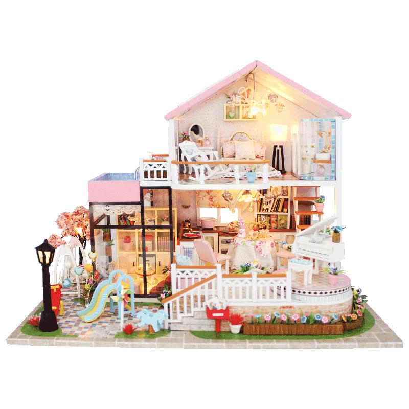 手工diy小屋别墅粉色公主房