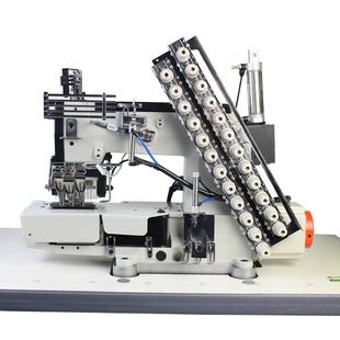 银箭森本款 头机工业缝纫机绷缝机多针机 松紧带拉腰橡筋机上贴条裤