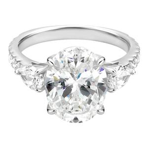 鸽子蛋钻戒5克拉The One三生石百万钻戒铂金奢华婚戒求婚结婚钻戒