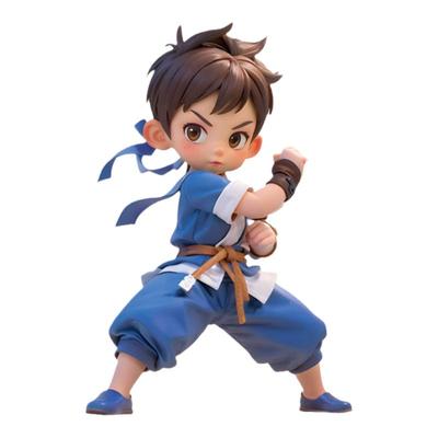 海轩阁武术馆玻璃卡通静电人物贴