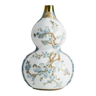 纳茉|缪斯家新中式花瓶手绘釉下彩陶瓷葫芦花器客厅瓷器玄关摆件