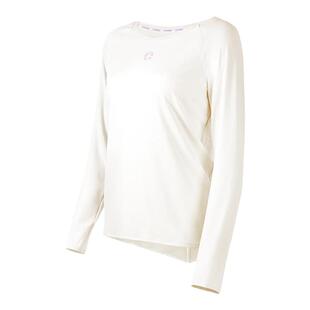 JSC运动长袖裸感亲肤运动圆领T恤白色专业瑜伽服绑带上衣女式