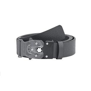 【自营】MONTBLANC万宝龙腰带男透明自动扣灰色软面皮腰带131166