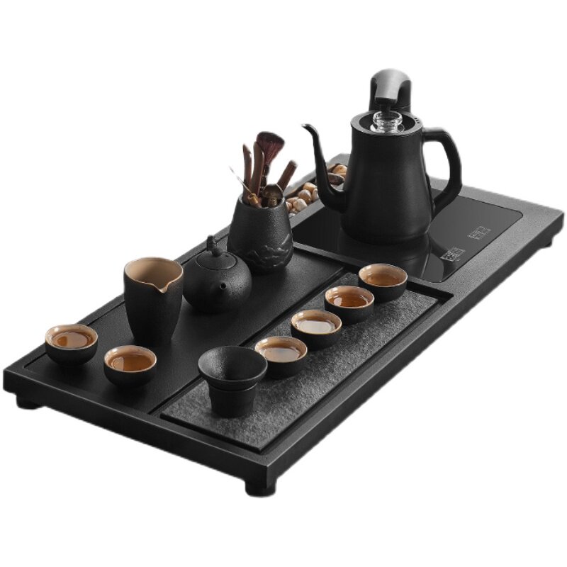 乌金石天然全自动一体轻奢茶盘