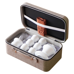 万寸山 工夫茶具组合套装 茶盘盖碗茶滤德化高温白瓷新手功夫泡茶