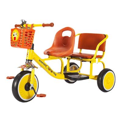 双人儿童三轮车双胞胎宝宝推车婴幼儿男女1-3-6岁小孩双座脚踏车