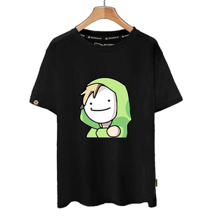 我的世界大神dream游戏dreamwastaken短袖t恤衫男女纯棉半袖衣服