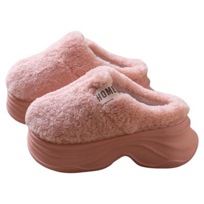 8.0CM厚底棉拖鞋女2025新款冬