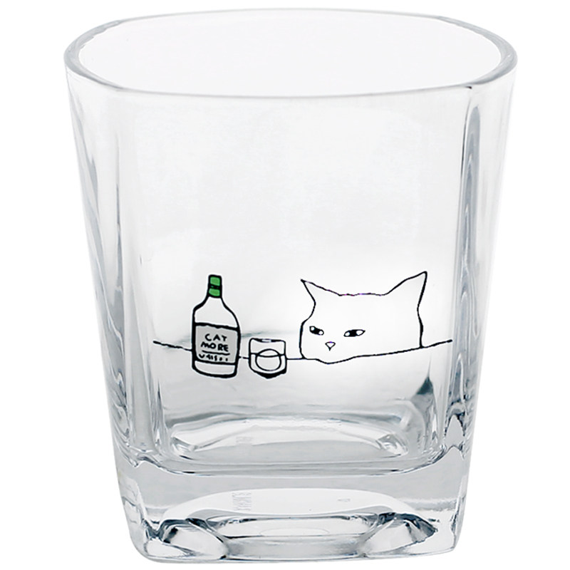 一宅可爱猫咪玻璃杯果汁杯洋酒杯
