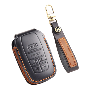 头层牛皮丰田塞纳钥匙套格瑞维亚威尔法埃尔法汽车高档包壳扣手工
