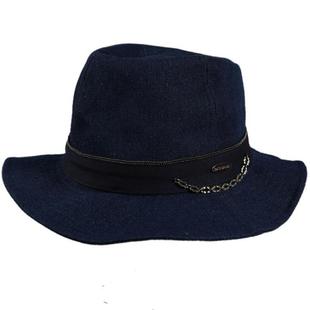 幸运叶子hatson女帽冬季新款时尚潮流休闲帽礼帽SBRFEI0021BL