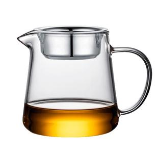 加厚耐热温高硼硅玻璃公道杯茶漏过滤网茶具茶海大小号公杯分茶器
