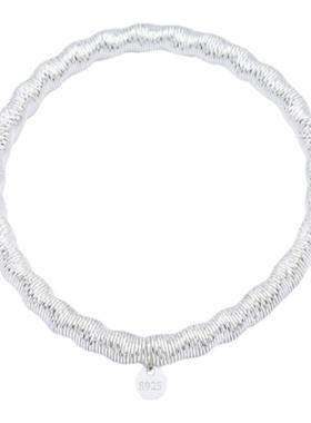 adhora意大利S925银弹力银丝手链时尚高级感生日礼物送闺蜜送女友