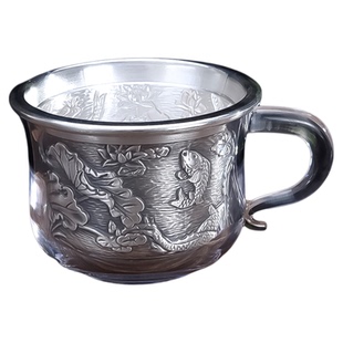 汇宝泉银茶杯999纯银杯子茶具主人杯中式品茗杯家用酒杯隔热水杯