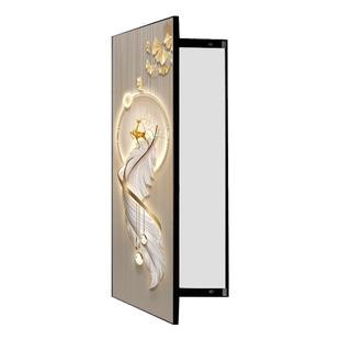 隐藏舞蹈镜子隐形全身镜卧室试衣镜悬挂家用装饰画壁挂开合穿衣镜