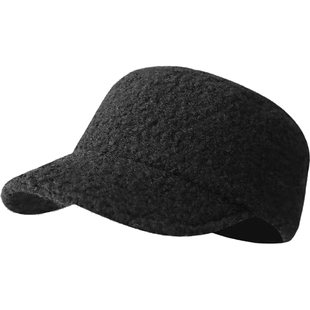 韩国出口羊羔绒平顶马术帽女秋冬季显脸小气质百搭骑士帽鸭舌帽子