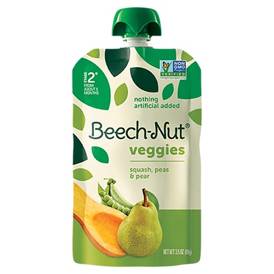 美国beech-nut比纳宝宝蔬菜泥辅食6月+有机甘薯紫胡萝卜橄榄油99g