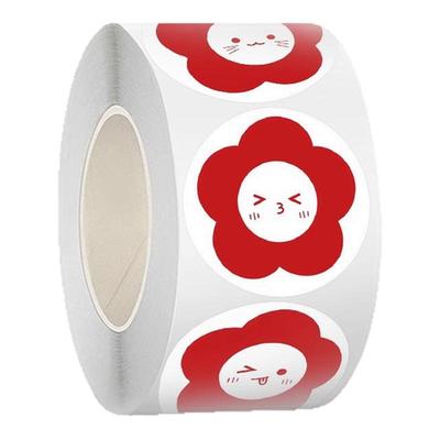 【大图释官方授权】1000贴小红花贴纸卷卷贴学生鼓励奖励幼儿园儿童花朵奖励纸贴手账装饰贴画礼品包装封口贴