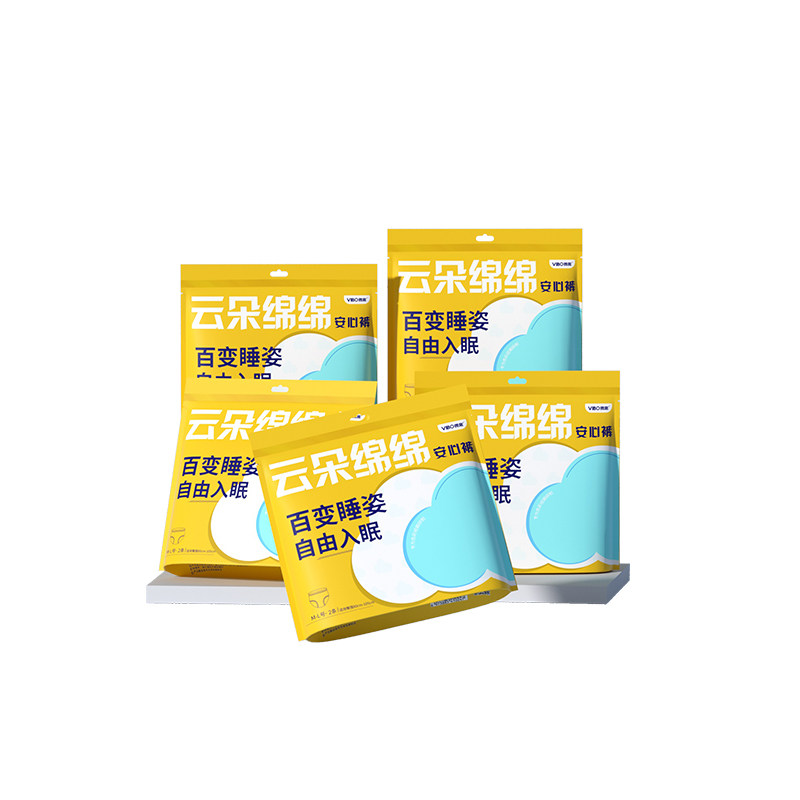 VIBO微帛安睡裤超薄姨妈夜用裤型卫生巾安心夜安裤女均码2包4条