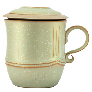 万仟堂功夫茶杯陶瓷茶水分离杯高档个人专用女士喝茶杯水杯春竹