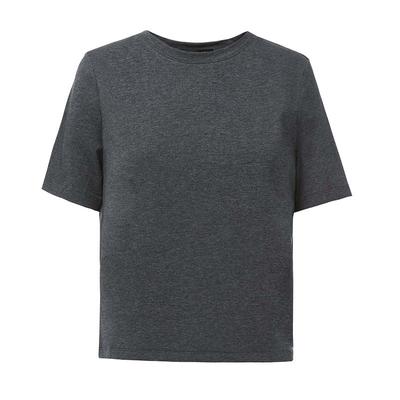 sdeer圣迪奥女装简约圆领基本款落肩袖宽松T恤S242Z0103