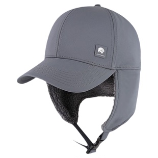 LACKPARD棒球帽男春季防风防水防寒护耳加绒雷锋帽户外运动帽子