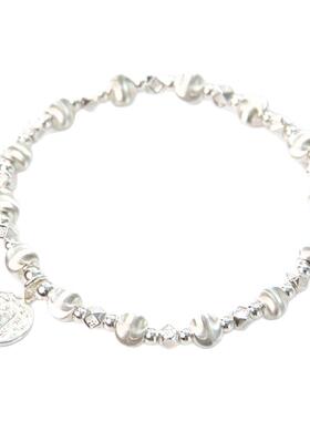 DRAGON-LI狸花猫猫眼银珠925银五路财神手串情侣配色饰品闺蜜礼物