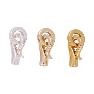 包18K金鱼钩形圆环扣保色扣头连接扣手串项链收尾扣子手链diy配件