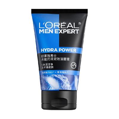 欧莱雅男士水能润泽双洁面膏