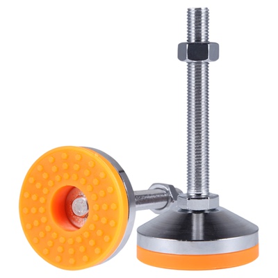 重型脚杯可调节固定防滑M16M20机器垫脚金属蹄脚L底脚支撑脚地脚
