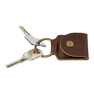 没有名字原创二层疯马皮钥匙扣简约迷你零钱包男女硬币包装逼神器