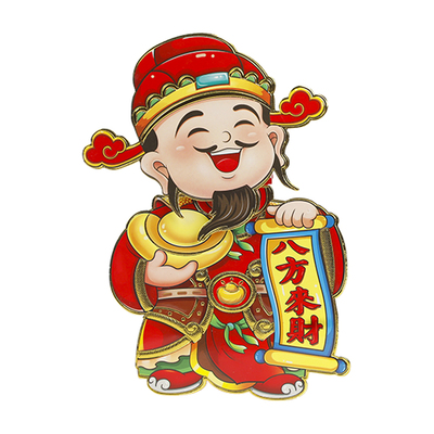 新年摇头财神花店福桶插花材料