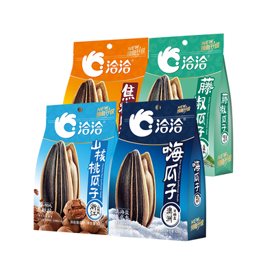 洽洽山核桃焦糖藤椒海盐味瓜子420g恰恰葵花籽休闲零食炒货大包装