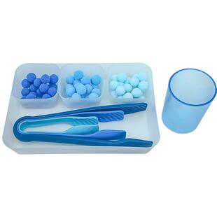 蒙氏教具夹糖果盒夹子蒙台梭利感官球手眼协调2岁宝宝夹珠子玩具