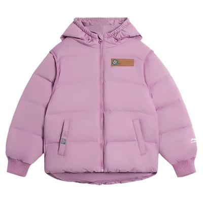 Lining/李宁正品女童短款圣诞帽羽绒服加厚女巫连帽鸭绒衣YYMS078