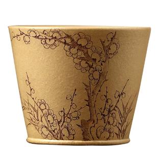 高端宜兴原矿紫砂品茗杯名家李建军纯手工本山绿泥 暗香主人杯