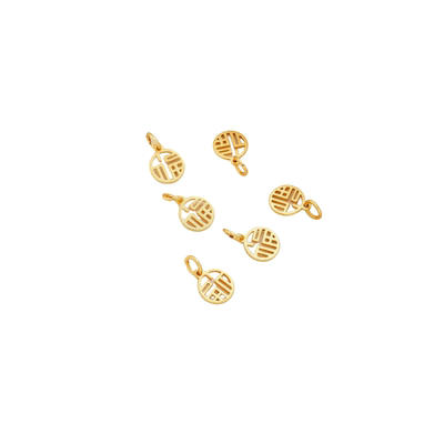 祢饰妮铜强保色吊坠福字