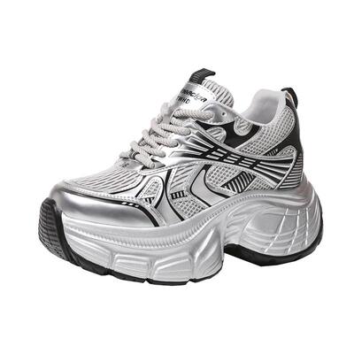 小个子透气厚底百搭增高老爹鞋