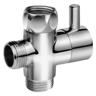 潜水艇全铜活接三通分水器带开关三角阀一进二出水龙头花洒分水阀